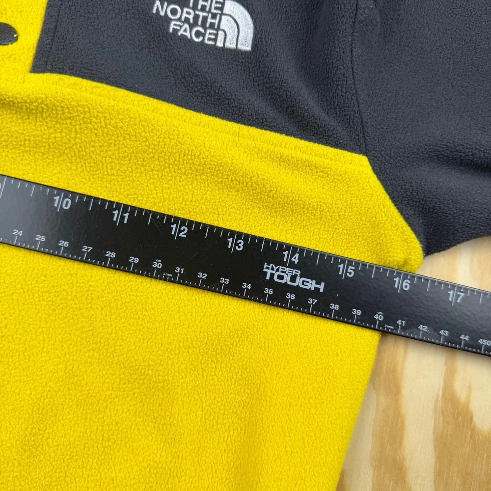 The North Face Boys M 10/12 Fleece Pullover Snap TKA 100 Yellow Black